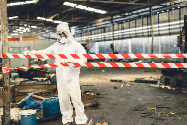 Professional Biohazard Cleanup technician working in South Lebanon, OH